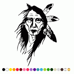 Stickers VISAGE INDIEN Stickers VISAGE INDIEN