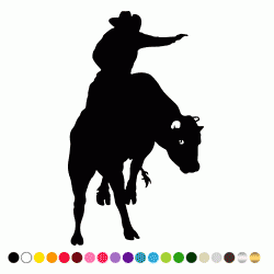 Stickers SILHOUETTE COBOY RODEO Stickers SILHOUETTE COBOY RODEO