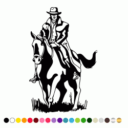 Stickers COWBOY A CHEVAL Stickers COWBOY A CHEVAL