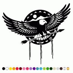 Stickers AIGLE FLECHE INDIEN Stickers AIGLE FLECHE INDIEN