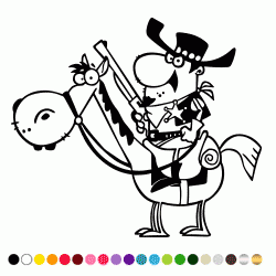 Stickers COWBOY A CHEVAL 2 Stickers COWBOY A CHEVAL 2