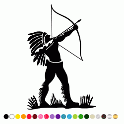 Stickers SILHOUETTE INDIEN A LA CHASSE Stickers SILHOUETTE INDIEN A LA CHASSE