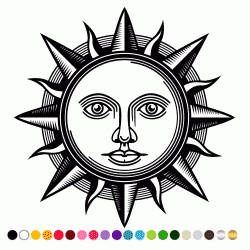 Stickers SOLEIL BOUSSOLE 2 Stickers SOLEIL BOUSSOLE 2