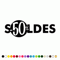 Stickers SOLDES -50 POURCENT Stickers SOLDES -50 POURCENT