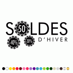 Stickers SOLDES -50 POURCENT ETOILES DES NEIGES Stickers SOLDES -50 POURCENT ETOILES DES NEIGES