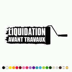 Stickers LIQUIDATION AVANT TRAVAUX ROULEAU DE PEINTURE 2 Stickers LIQUIDATION AVANT TRAVAUX ROULEAU DE PEINTURE 2