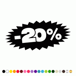 Stickers MOIN 20 POURCENT ETOILE SURPRISE Stickers MOIN 20 POURCENT ETOILE SURPRISE