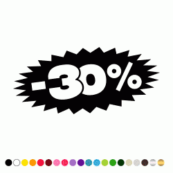 Stickers MOIN 30 POURCENT ETOILE SURPRISE Stickers MOIN 30 POURCENT ETOILE SURPRISE