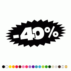 Stickers MOIN 40 POURCENT ETOILE SURPRISE Stickers MOIN 40 POURCENT ETOILE SURPRISE