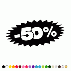 Stickers MOIN 50 POURCENT ETOILE SURPRISE Stickers MOIN 50 POURCENT ETOILE SURPRISE
