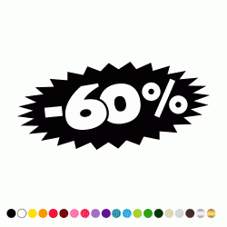 Stickers MOIN 60 POURCENT ETOILE SURPRISE Stickers MOIN 60 POURCENT ETOILE SURPRISE