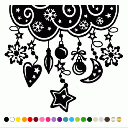 Stickers NUAGE SUSPENSION DE NOEL 2 Stickers NUAGE SUSPENSION DE NOEL 2