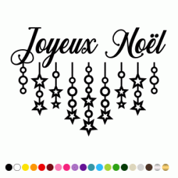 Stickers JOYEUX NOEL SUSPENSION ETOILEES Stickers JOYEUX NOEL SUSPENSION ETOILEES