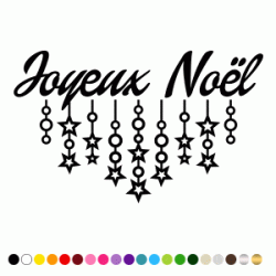 Stickers JOYEUX NOEL SUSPENSION ETOILEES 2 Stickers JOYEUX NOEL SUSPENSION ETOILEES 2