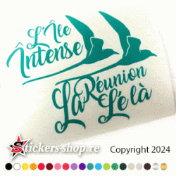 Stickers ILE INTENSE LA REUNION LE LA 1 Stickers ILE INTENSE LA REUNION LE LA 1