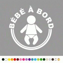 Stickers Bb à Bord Signalétique Rond Fille Stickers Bb à Bord Signalétique Rond Fille