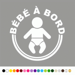 Stickers Bb à Bord Signalétique Rond Garçon Stickers Bb à Bord Signalétique Rond Garçon