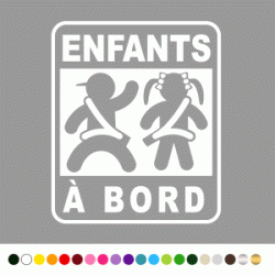 Stickers Signalétique Enfants à Bord Stickers Signalétique Enfants à Bord