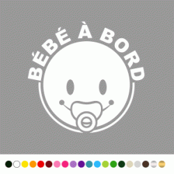 Stickers Bb à Bord Signalétique Rond tétine Stickers Bb à Bord Signalétique Rond tétine