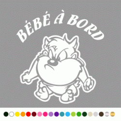 Stickers Bb à Bord taz pas d'humeur Stickers Bb à Bord taz pas d'humeur