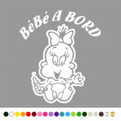 Stickers Bb à Bord Fillette 2 Stickers Bb à Bord Fillette 2