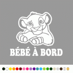 Stickers Bb à Bord Roi lion Stickers Bb à Bord Roi lion