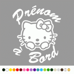 Stickers Bb à Bord Personnalisé Hello kitty Stickers Bb à Bord Personnalisé Hello kitty