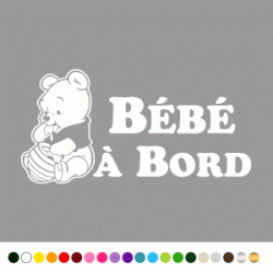 Stickers Bb à Bord Winnie l'ourson 4 Stickers Bb à Bord Winnie l'ourson 4