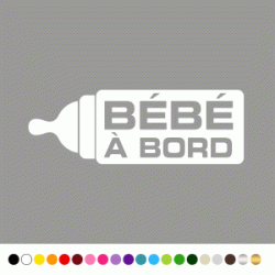 Stickers Bb à Bord Signalétique Biberon 2 Stickers Bb à Bord Signalétique Biberon 2
