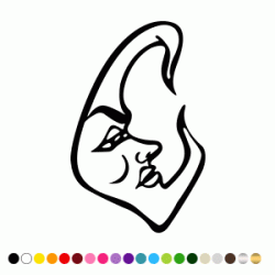 Stickers Visage de Lune Stickers Visage de Lune