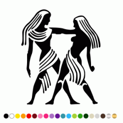 Stickers Silhouette Gémeaux Stickers Silhouette Gémeaux