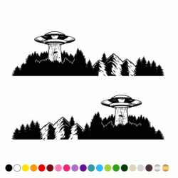 Stickers Soucoupe Volante OVNI Stickers Soucoupe Volante OVNI