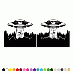 Stickers Soucoupe Volante OVNI 2 Stickers Soucoupe Volante OVNI 2