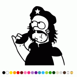 Stickers Simpson Bart Che Guevara Stickers Simpson Bart Che Guevara