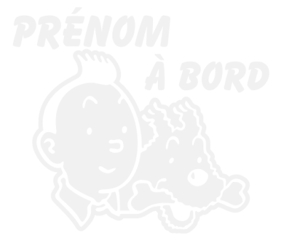 Stickers Bb à Bord Personnalisé Tintin Milou Stickers Bb à Bord Personnalisé Tintin Milou