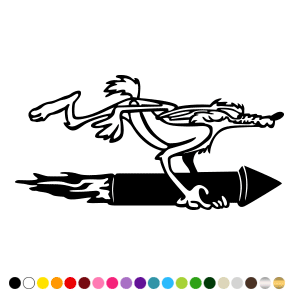 Stickers WILE E COYOTE FUSEE 2 Stickers WILE E COYOTE FUSEE 2