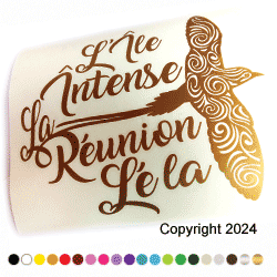 Stickers ILE INTENSE LA REUNION LE LA 2 Stickers ILE INTENSE LA REUNION LE LA 2