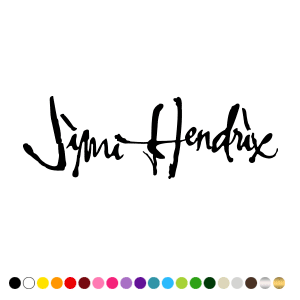 Stickers Jimi Hendrix Signature