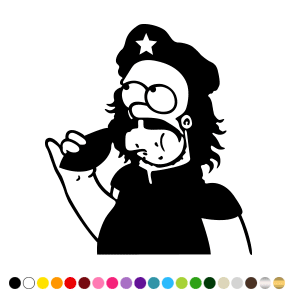 Stickers Simpson Bart Che Guevara Stickers Simpson Bart Che Guevara